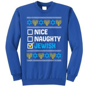 Nice Naughty Jewish Ugly Hanukkah Sweater Chanukah Jew Gift Sweatshirt