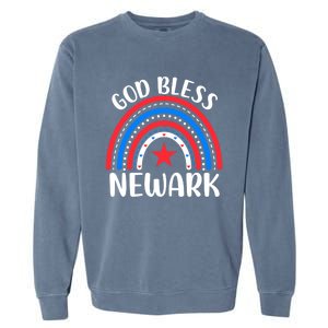 Newark New Jersey Gift I Love Newark Usa Gift Garment-Dyed Sweatshirt