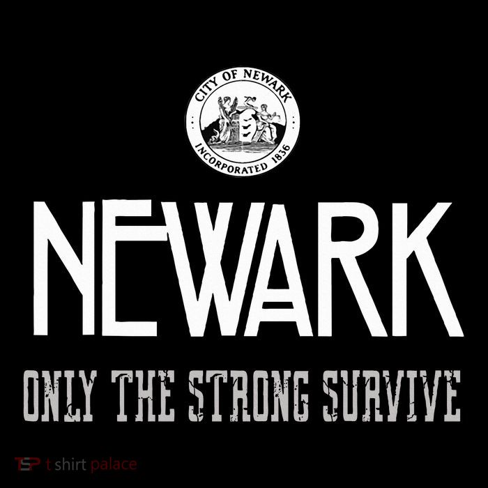 Newark New Jersey Only The Strong Survive Drawstring Bag