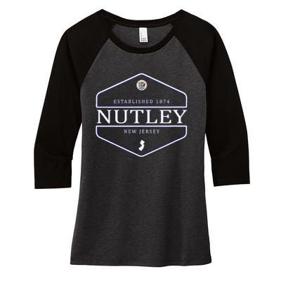 Nutley New Jersey Nutley Nj Women's Tri-Blend 3/4-Sleeve Raglan Shirt