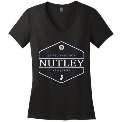 Nutley New Jersey Nutley Nj Women's V-Neck T-Shirt