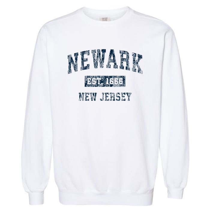 Newark New Jersey Nj Vintage Sports Design Garment-Dyed Sweatshirt