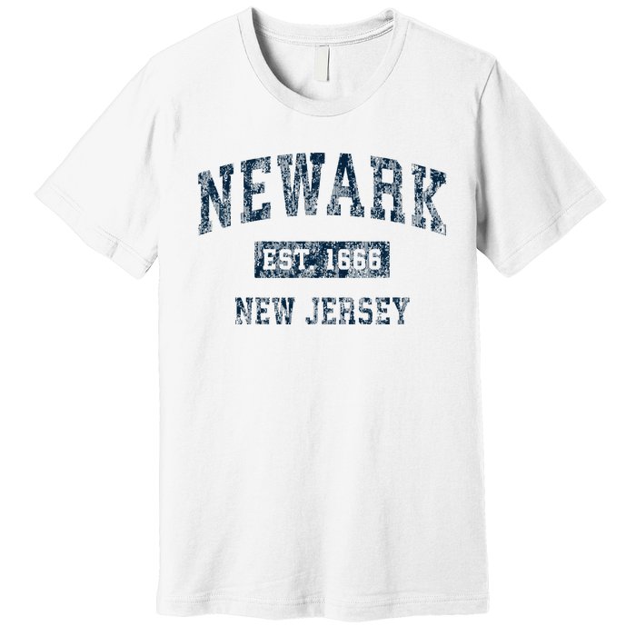 Newark New Jersey Nj Vintage Sports Design Premium T-Shirt