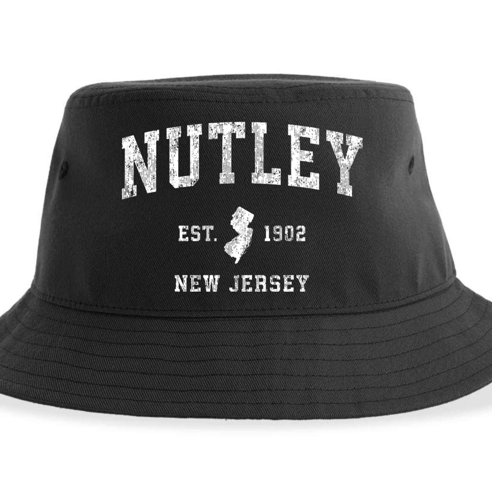 Nutley New Jersey Nj Vintage Athletic Sports Sustainable Bucket Hat