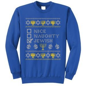 Nice Naughty Jewish Menorah Happy Hanukka Chanukah Holidays  Sweatshirt