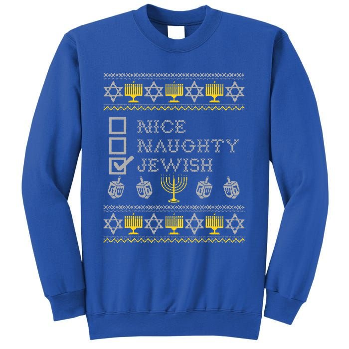 Nice Naughty Jewish Menorah Happy Hanukka Chanukah Holidays  Sweatshirt