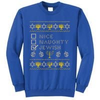 Nice Naughty Jewish Menorah Happy Hanukka Chanukah Holidays  Tall Sweatshirt