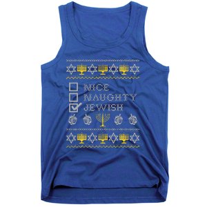 Nice Naughty Jewish Menorah Happy Hanukka Chanukah Holidays  Tank Top