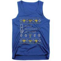 Nice Naughty Jewish Menorah Happy Hanukka Chanukah Holidays  Tank Top