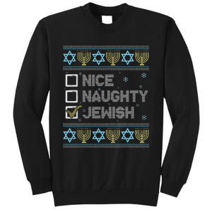 Nice Naughty Jewish Ugly Hanukkah Sweater Chanukah Jew Sweatshirt