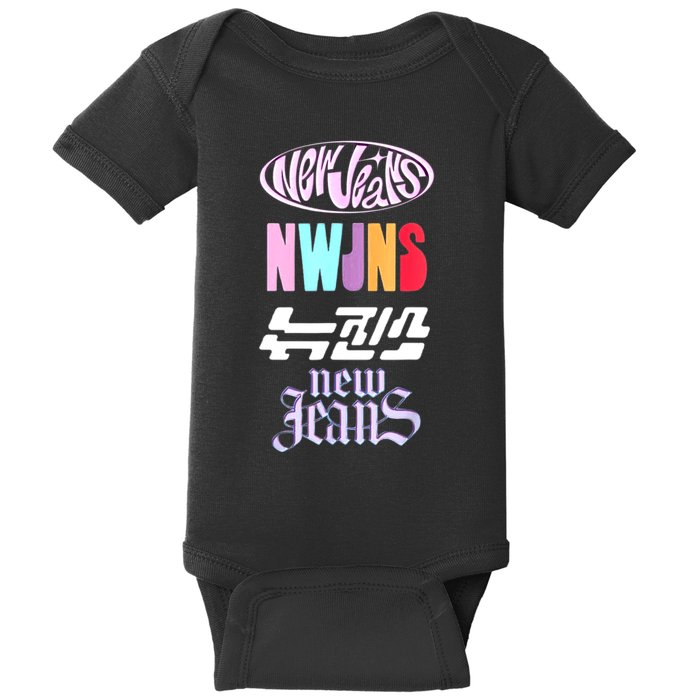 Newjeans New Jeans Nwjns Kpop Logos Baby Bodysuit