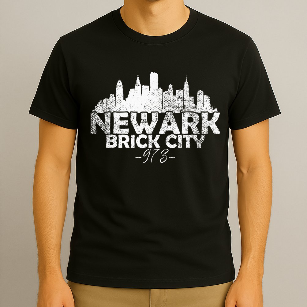 Newark New Jersey Nj Brick City Skyline T-Shirt