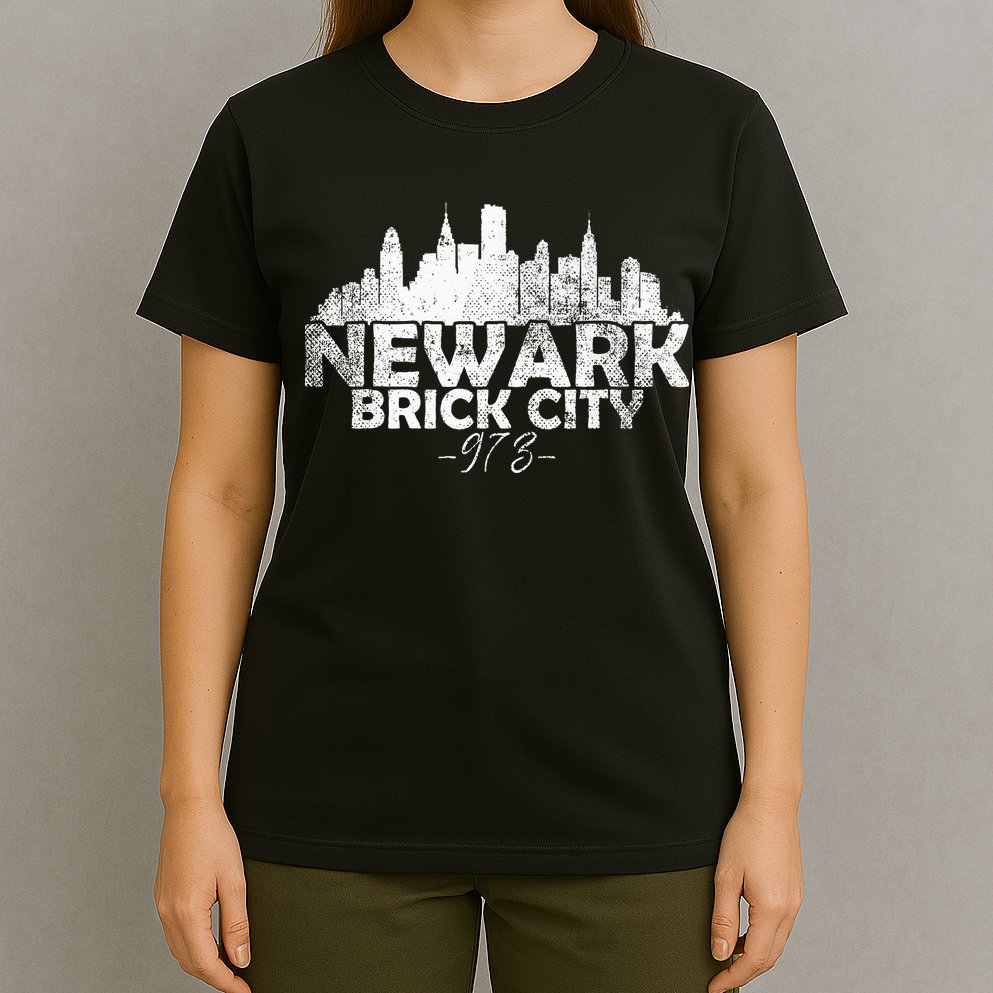 Newark New Jersey Nj Brick City Skyline T-Shirt