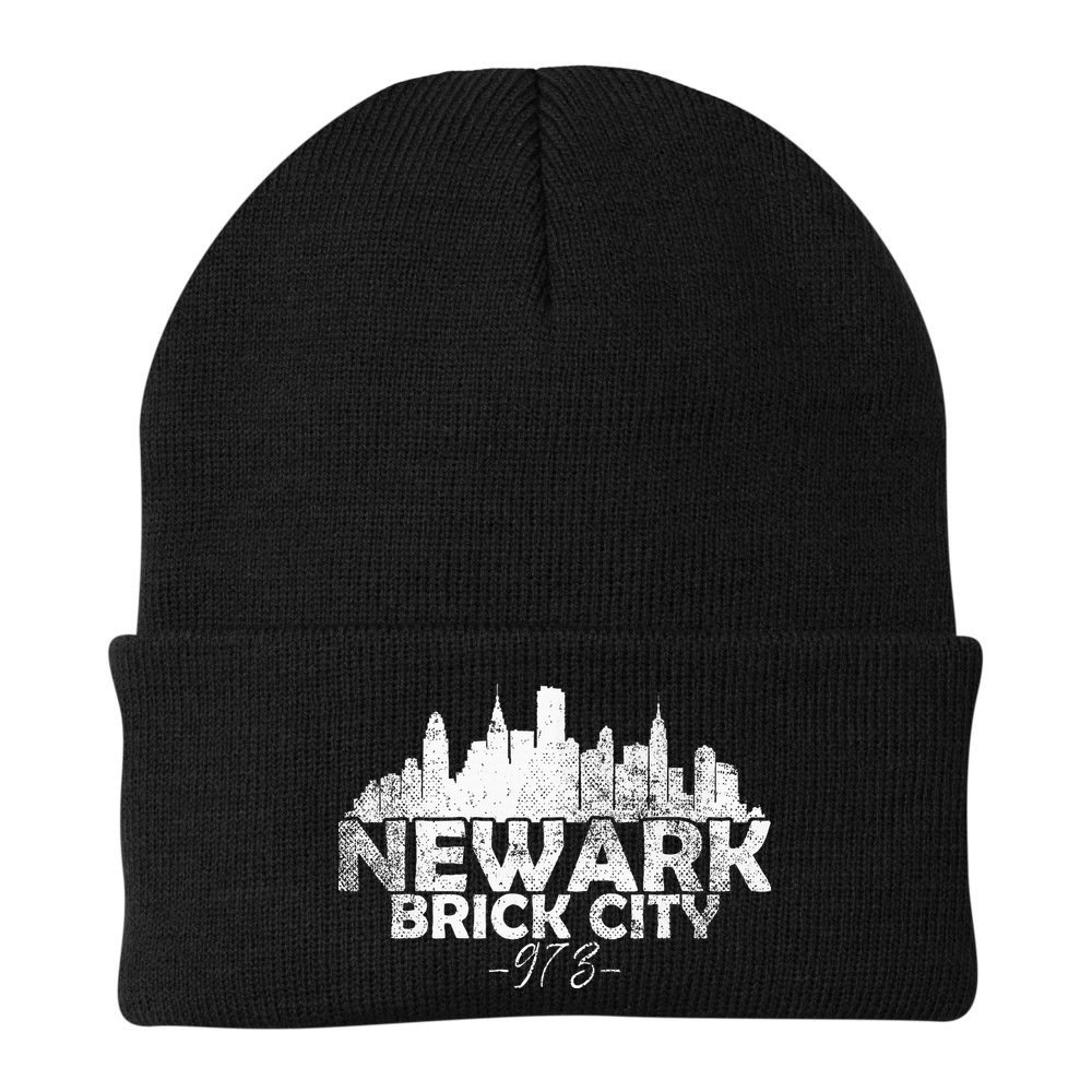 Newark New Jersey Nj Brick City Skyline Beanie