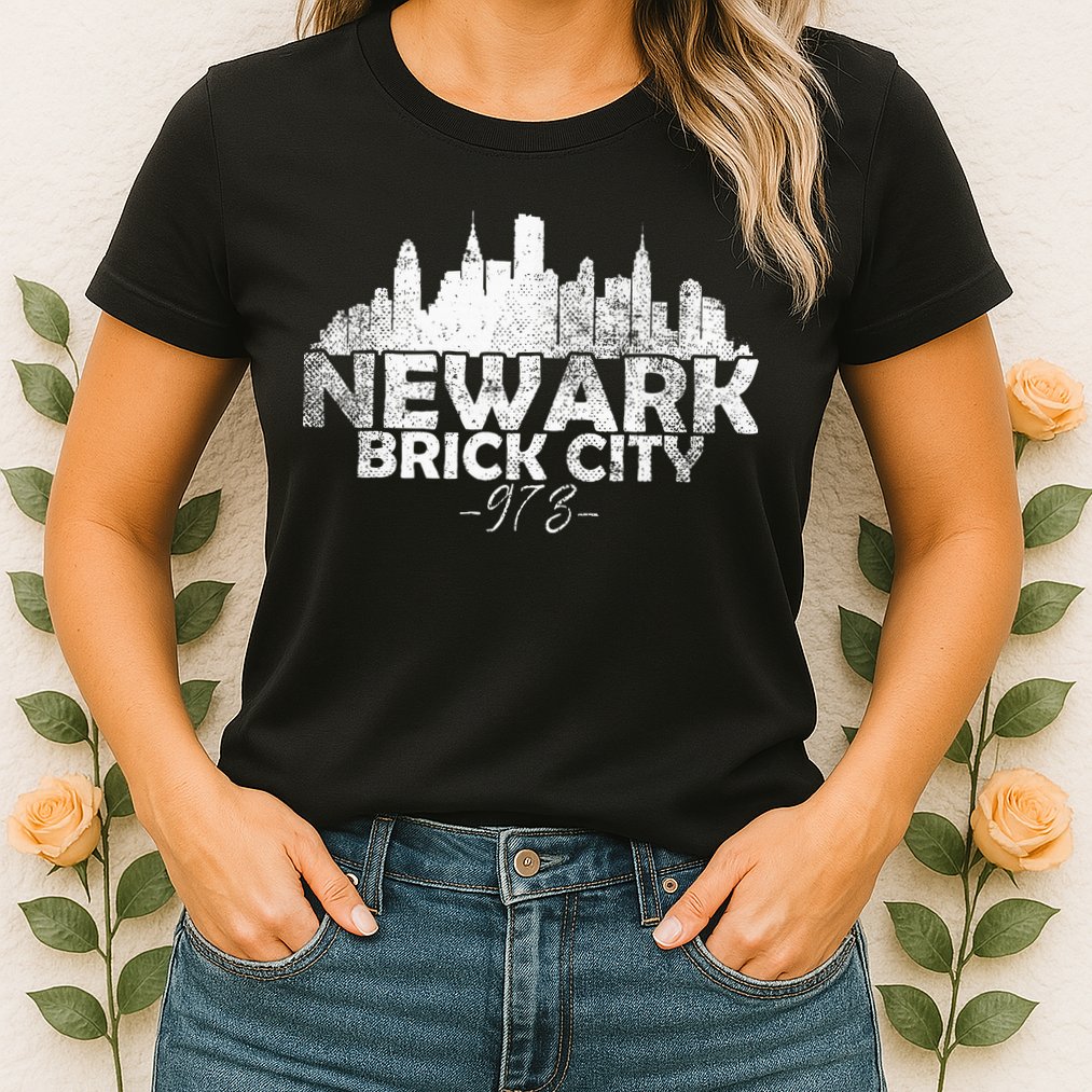 Newark New Jersey Nj Brick City Skyline Womens T-Shirt
