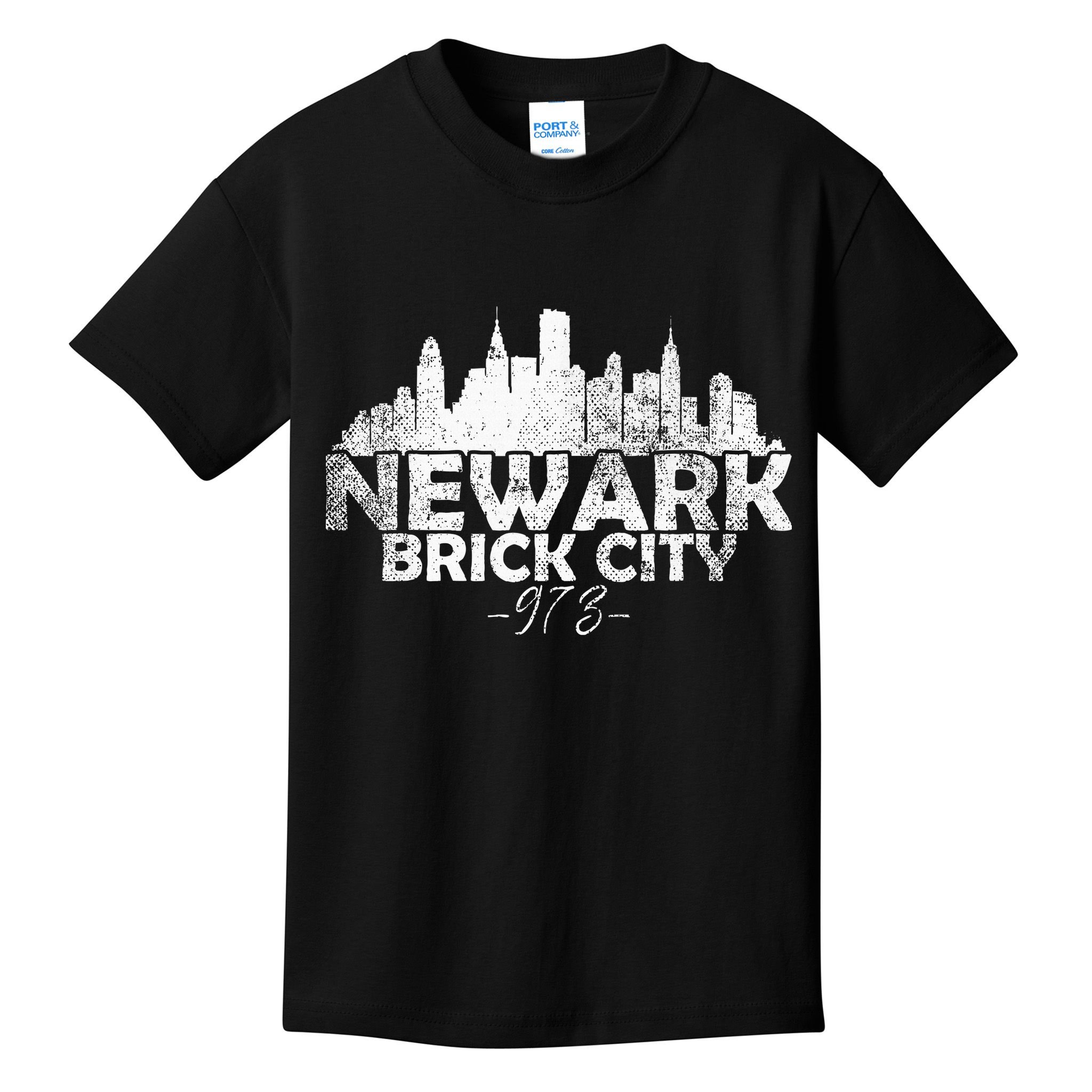 Newark New Jersey Nj Brick City Skyline Kids T-Shirt