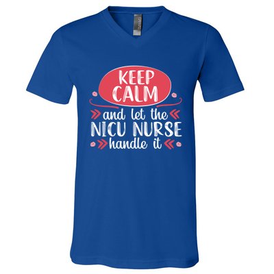 Nicu Nurse Keep Calm Neonatal Nursing Medical Gift Cool Gift V-Neck T-Shirt