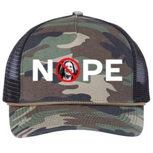 Nope No Kamala Sign Anti Kamala Harris Retro Rope Trucker Hat Cap