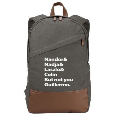 Nandor Nadja Laszlo Colin But Not You Guillermo Cotton Canvas Backpack