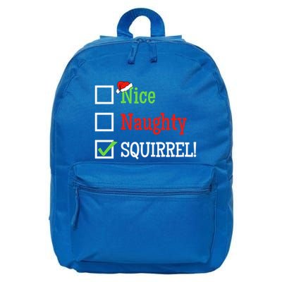Naughty Nice List Ugly Christmas Funny Adhd Squirrel Cute Gift 16 in Basic Backpack