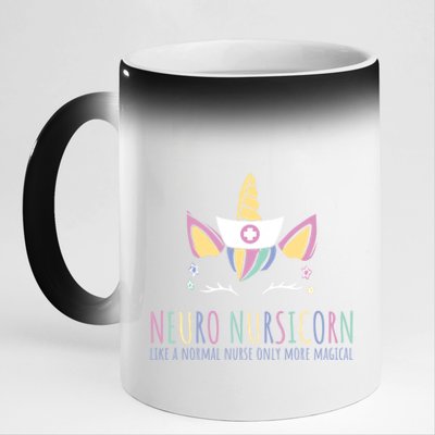 Neuro Nursicorn Like A Normal Nurse Only Way Cooler Cute Gift 11oz Black Color Changing Mug