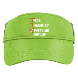 Naughty Nice List Sweet Innocent Christmas List Santa Claus Adult Drive Performance Visor