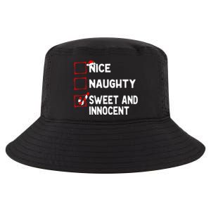 Naughty Nice List Sweet Innocent Christmas List Santa Claus Cool Comfort Performance Bucket Hat