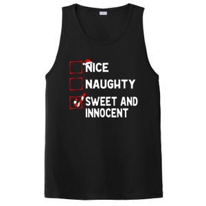 Naughty Nice List Sweet Innocent Christmas List Santa Claus PosiCharge Competitor Tank