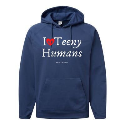 Nicu Nurse Love Teeny Hu Hero Nurse Meaningful Gift Performance Fleece Hoodie