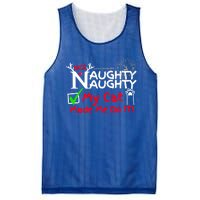 Nice Naughty List My Cat Kitten Made Me Do It Christmas Crew Gift Mesh Reversible Basketball Jersey Tank