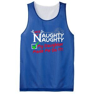 Nice Naughty List My Daughter Made Me Do It Christmas Gift Mesh Reversible Basketball Jersey Tank