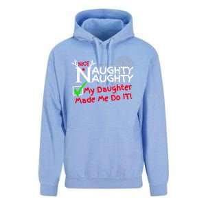 Nice Naughty List My Daughter Made Me Do It Christmas Gift Unisex Surf Hoodie