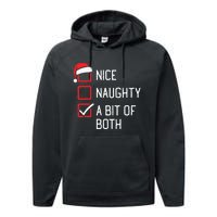 Nice Naughty List A Bit Of Both Christmas Performance Fleece Hoodie