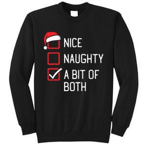 Nice Naughty List A Bit Of Both Christmas Sweatshirt