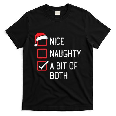 Nice Naughty List A Bit Of Both Christmas T-Shirt