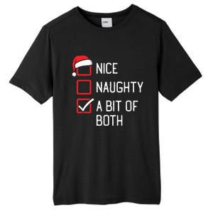 Nice Naughty List A Bit Of Both Christmas Tall Fusion ChromaSoft Performance T-Shirt