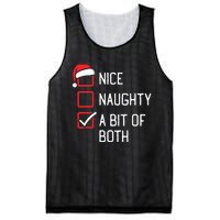 Nice Naughty List A Bit Of Both Christmas Mesh Reversible Basketball Jersey Tank