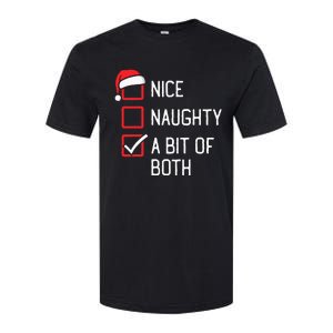 Nice Naughty List A Bit Of Both Christmas Softstyle CVC T-Shirt