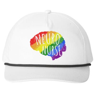 Neuro Nurse Lgbt Brain Cute Gift Snapback Five-Panel Rope Hat