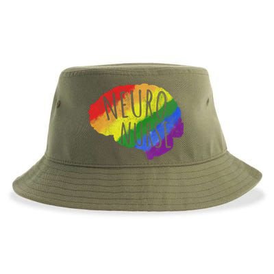 Neuro Nurse Lgbt Brain Cute Gift Sustainable Bucket Hat