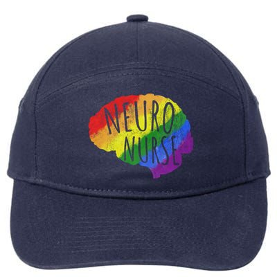 Neuro Nurse Lgbt Brain Cute Gift 7-Panel Snapback Hat