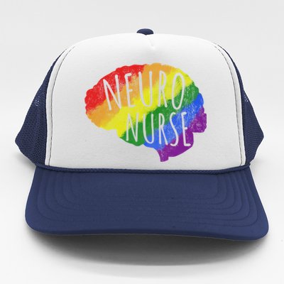 Neuro Nurse Lgbt Brain Cute Gift Trucker Hat