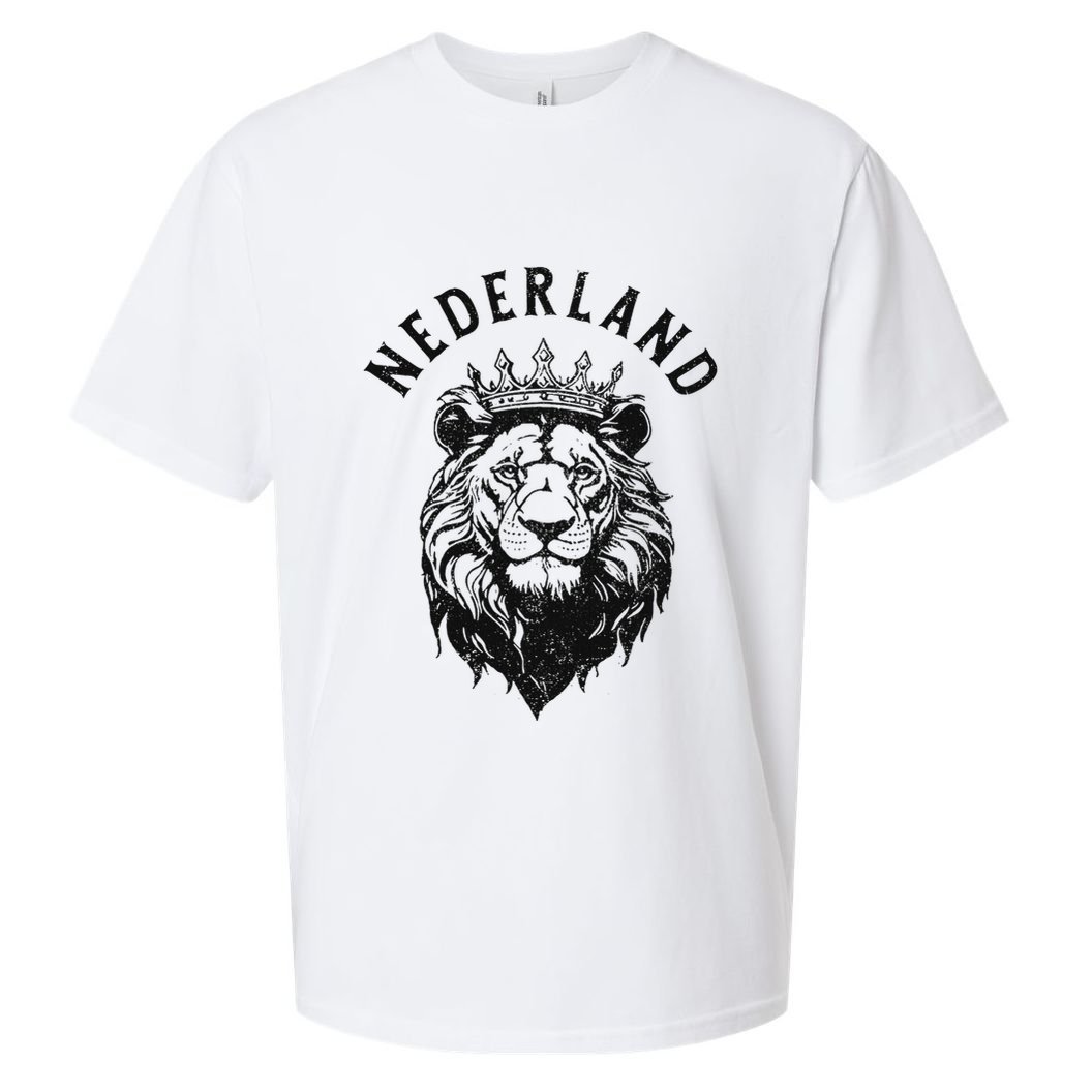 Nederland Netherlands Lion Dutch Holland Vintage Orange Sueded Cloud Jersey T-Shirt