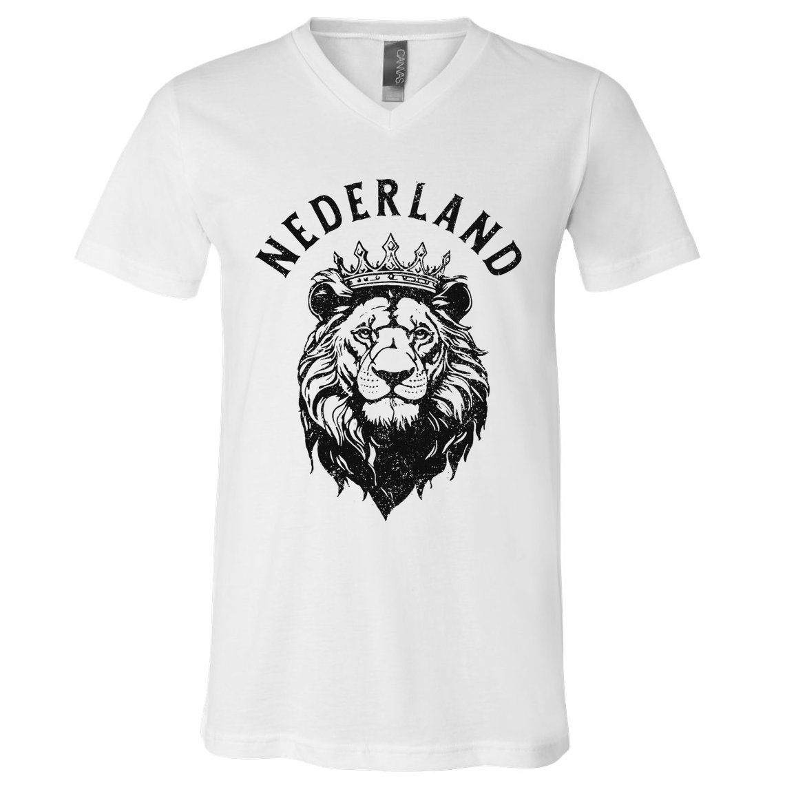 Nederland Netherlands Lion Dutch Holland Vintage Orange V-Neck T-Shirt