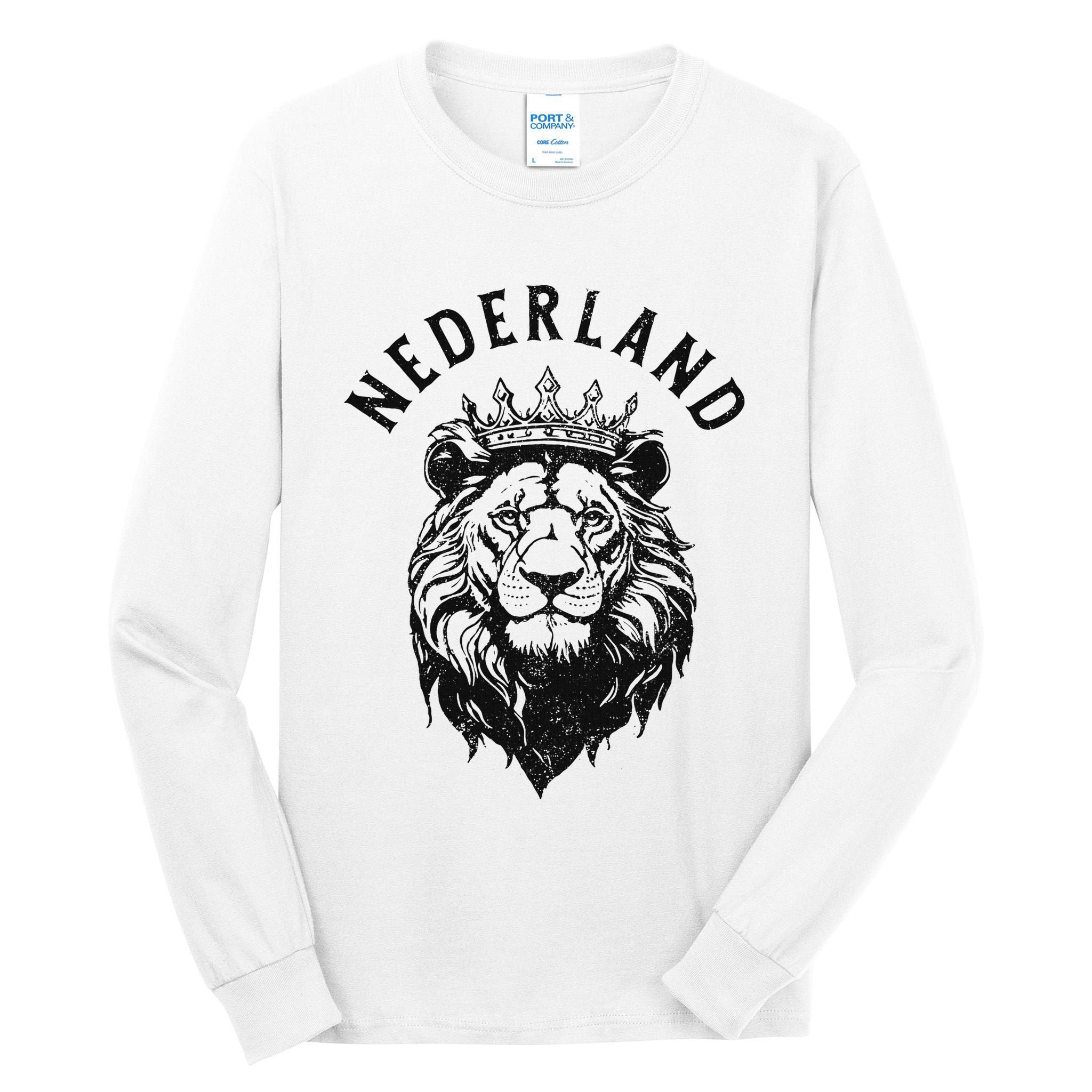 Nederland Netherlands Lion Dutch Holland Vintage Orange Tall Long Sleeve T-Shirt