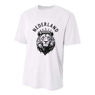 Nederland Netherlands Lion Dutch Holland Vintage Orange Youth Performance Sprint T-Shirt
