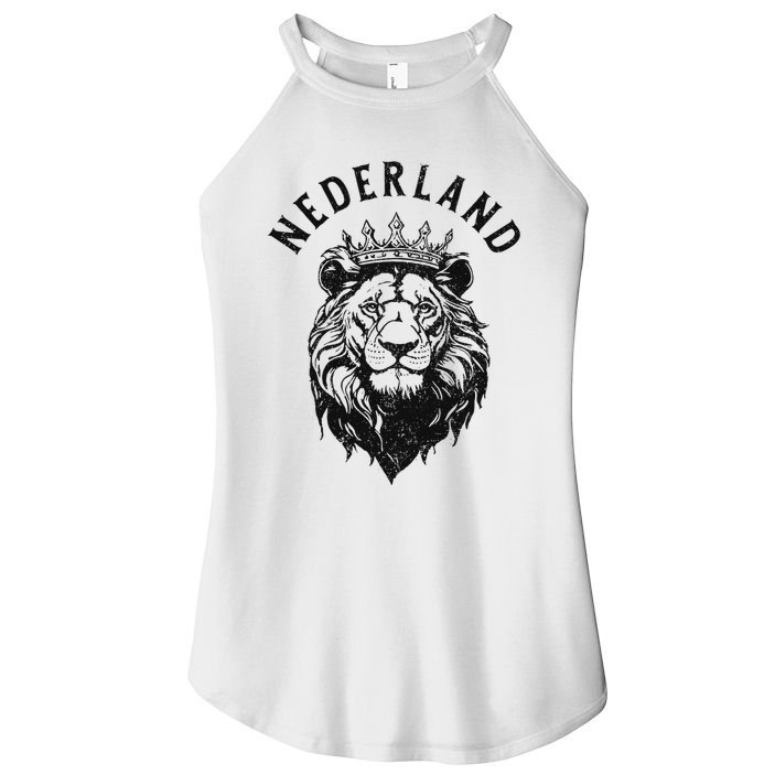 Nederland Netherlands Lion Dutch Holland Vintage Orange Women's Perfect Tri Rocker Tank
