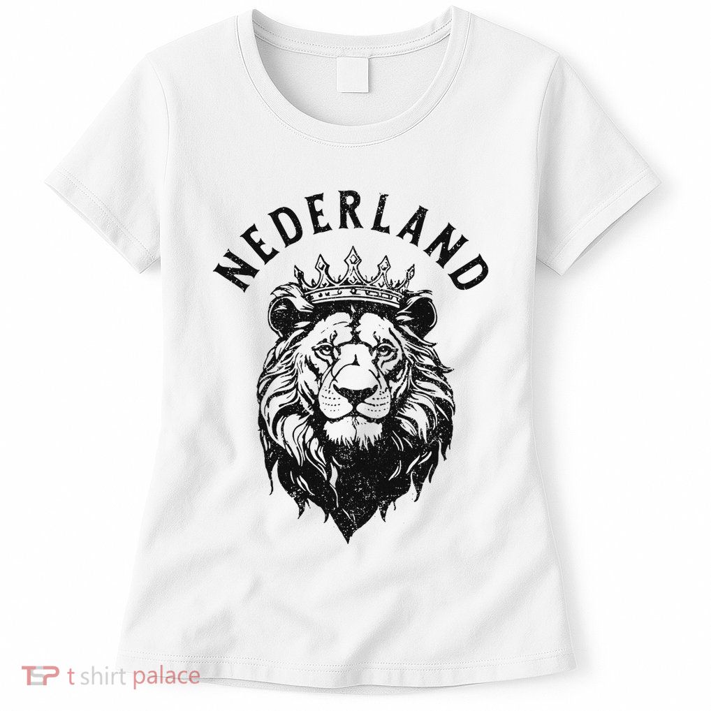 Nederland Netherlands Lion Dutch Holland Vintage Orange Womens T-Shirt