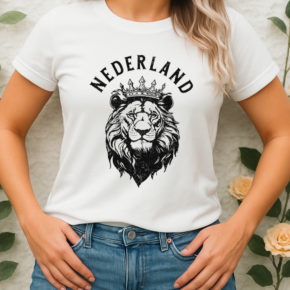 Nederland Netherlands Lion Dutch Holland Vintage Orange Womens T-Shirt