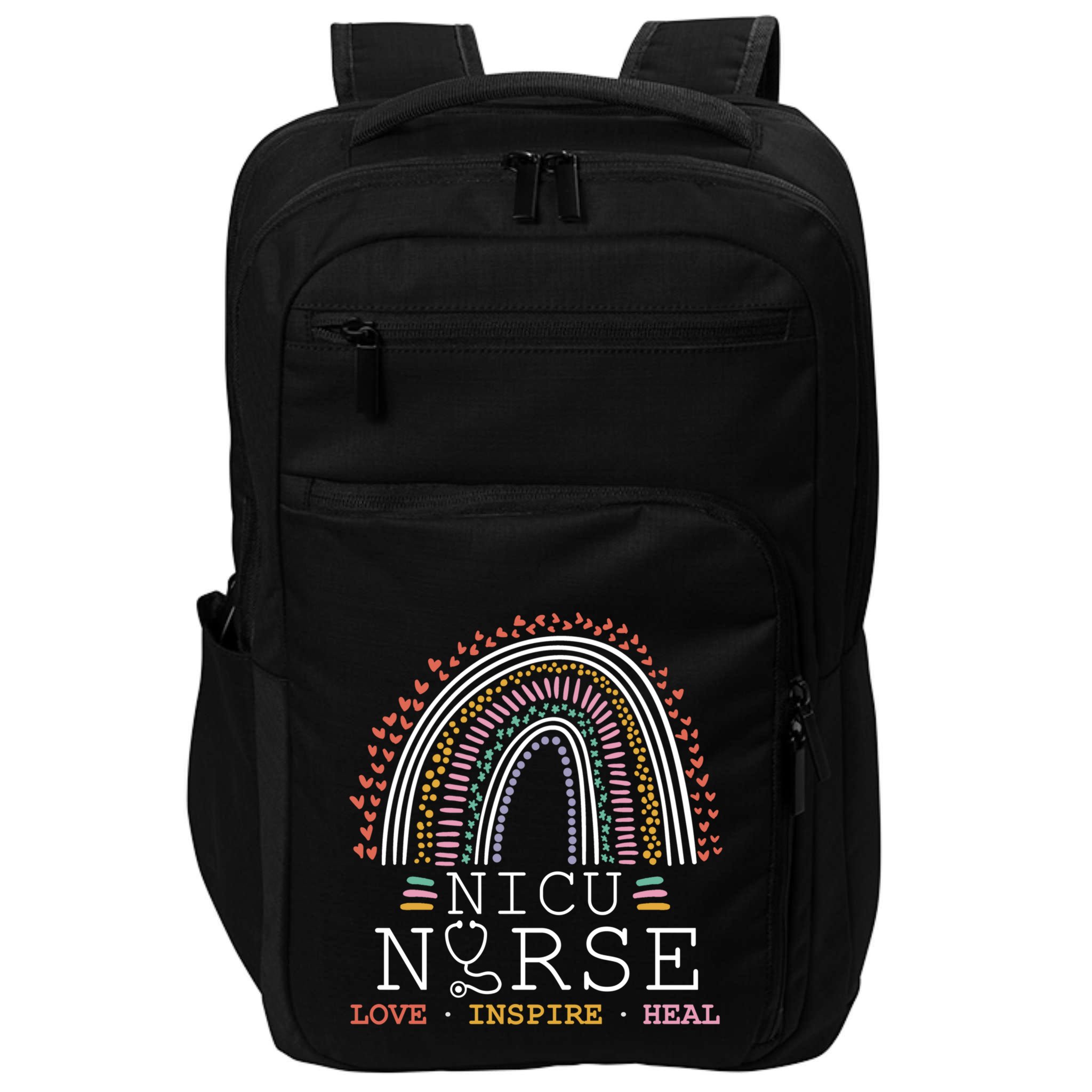 Nicu Nurse Love Inspire Heal Medicine Healthcare Gift Impact Tech Backpack